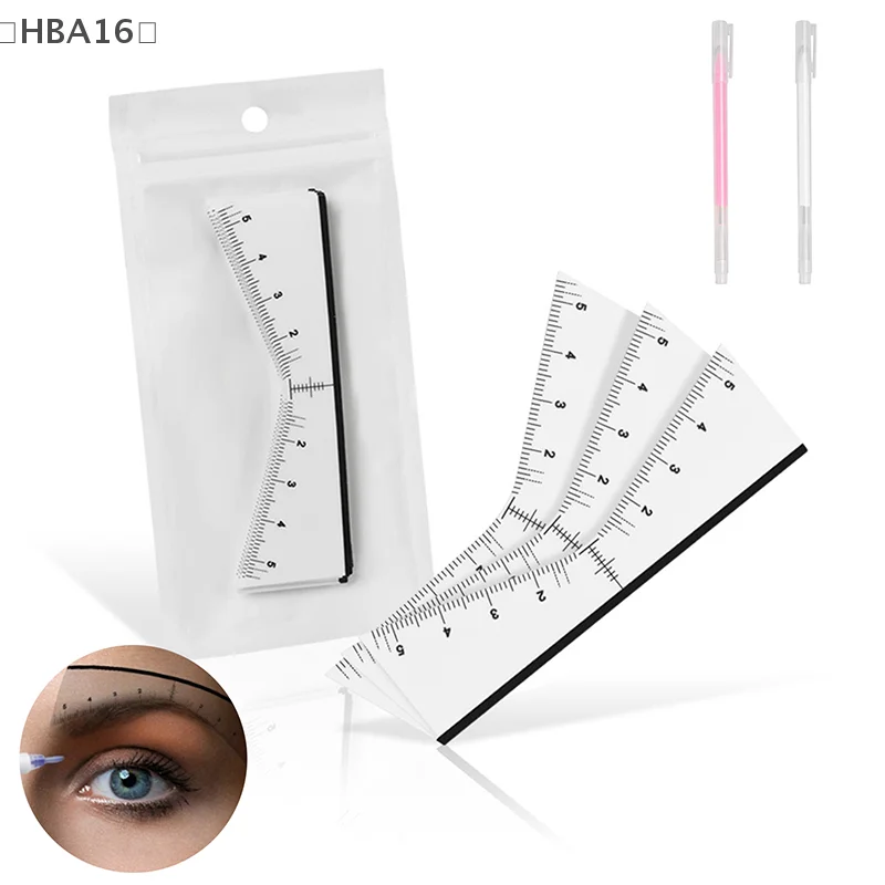 25Pcs/Bag Eyebrow Position Mark Tools Microblading Brow Shape Mapping Stencil Brows Shaping Tools Tattooing Desgin Makeup Supply