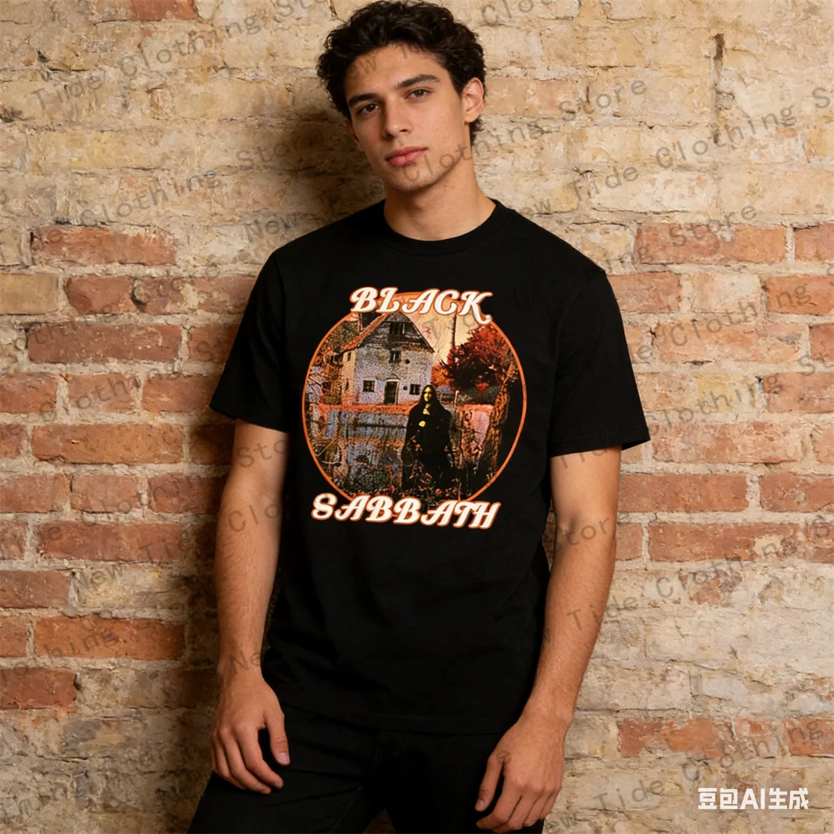 

Футболка с принтом Black Metal Rock Band, мужская и женская, модная, повседневная, с коротким рукавом, больших размеров, унисекс, 3