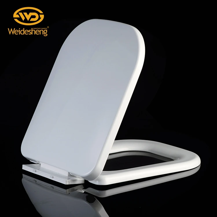 Strong Bearing Capacity Pure White PP and Urea square Toilet Seat Cover Price