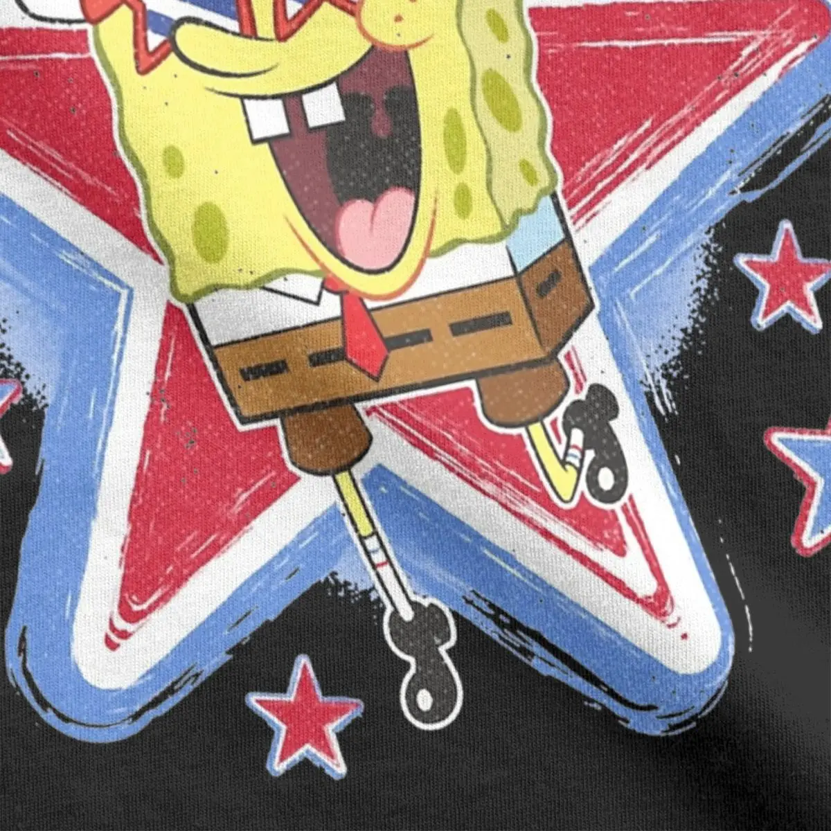 Spongebob Cotton T-Shirt Couple 4th Of July Vintage Casual T Shirts Summer Breathable Harajuku Tees Oversize Tops