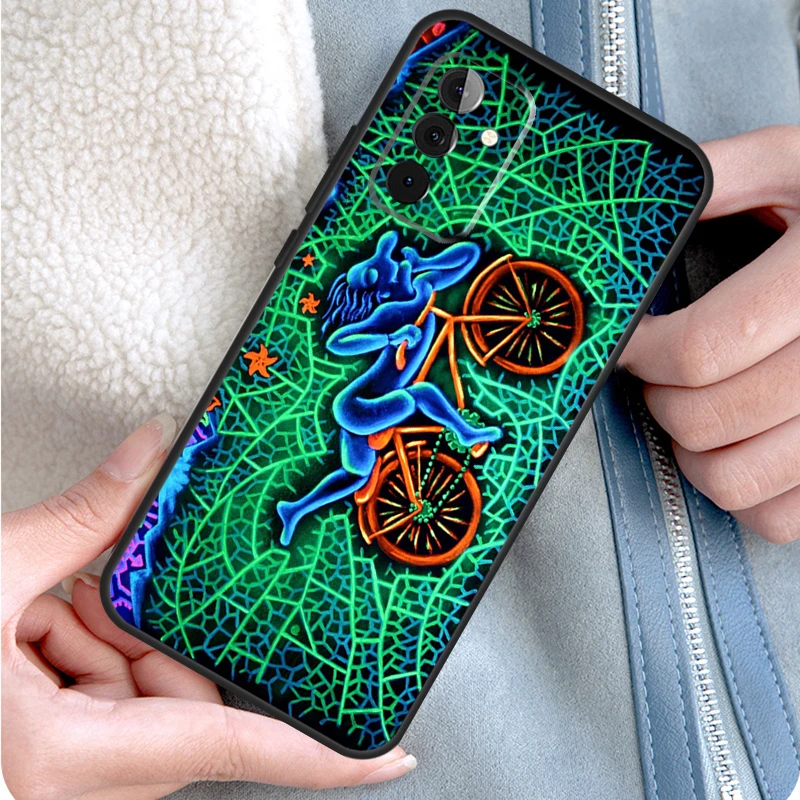 LSD Albert Hofmann Bicycle Day Phone Case For Samsung Galaxy A34 A54 A14 A53 A33 A13 A12 A32 A52 A15 A25 A35 A55 A71 A51