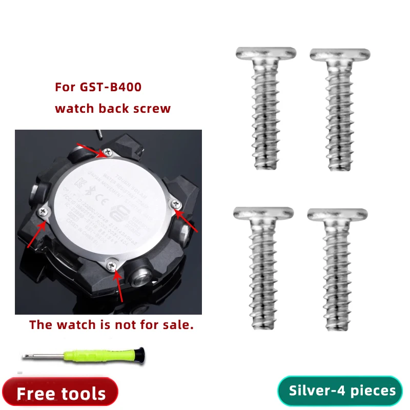 ADH لساعة كاسيو جي شوك الجيل الرابع من القلوب الفولاذية GST-B400 ملحقات المسمار الأمامي b400 غطاء برغي معدني