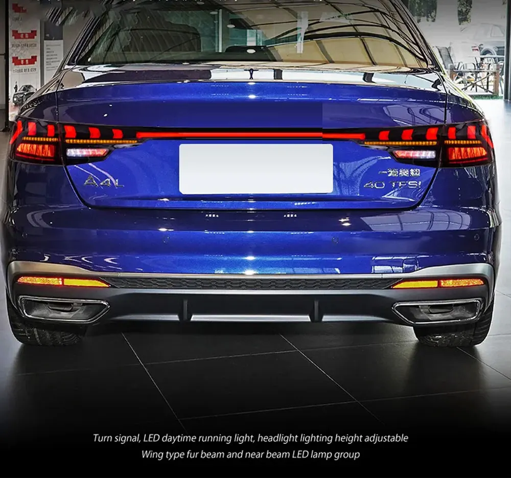 

Car Light for For Audi A4L A4 B9 2017-2023 LED Tail Lights LED Dynamic turn signal Through trunk taillights Rear Bumper Lights