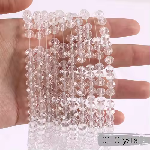 2mm 4mm 6mm 8mm Rondelle Austria Crystal Beads Faceted Glass Beads Loose Spacer Beads for DIY Bracelet Garment Making - Image 7