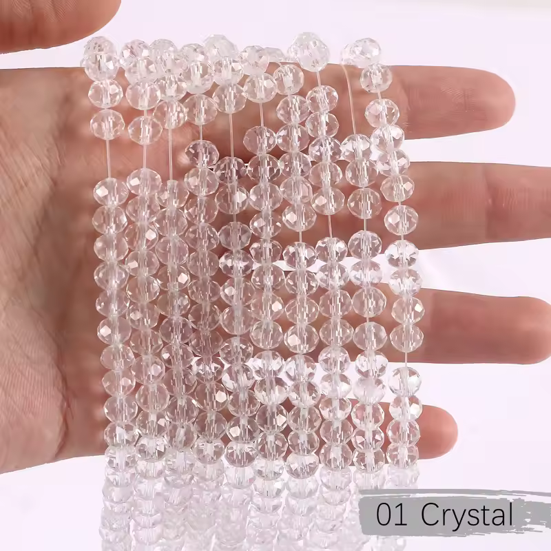2mm 4mm 6mm 8mm Rondelle Austria Crystal Beads Faceted Glass Beads Loose Spacer Beads for DIY Bracelet Garment Making - Image 7