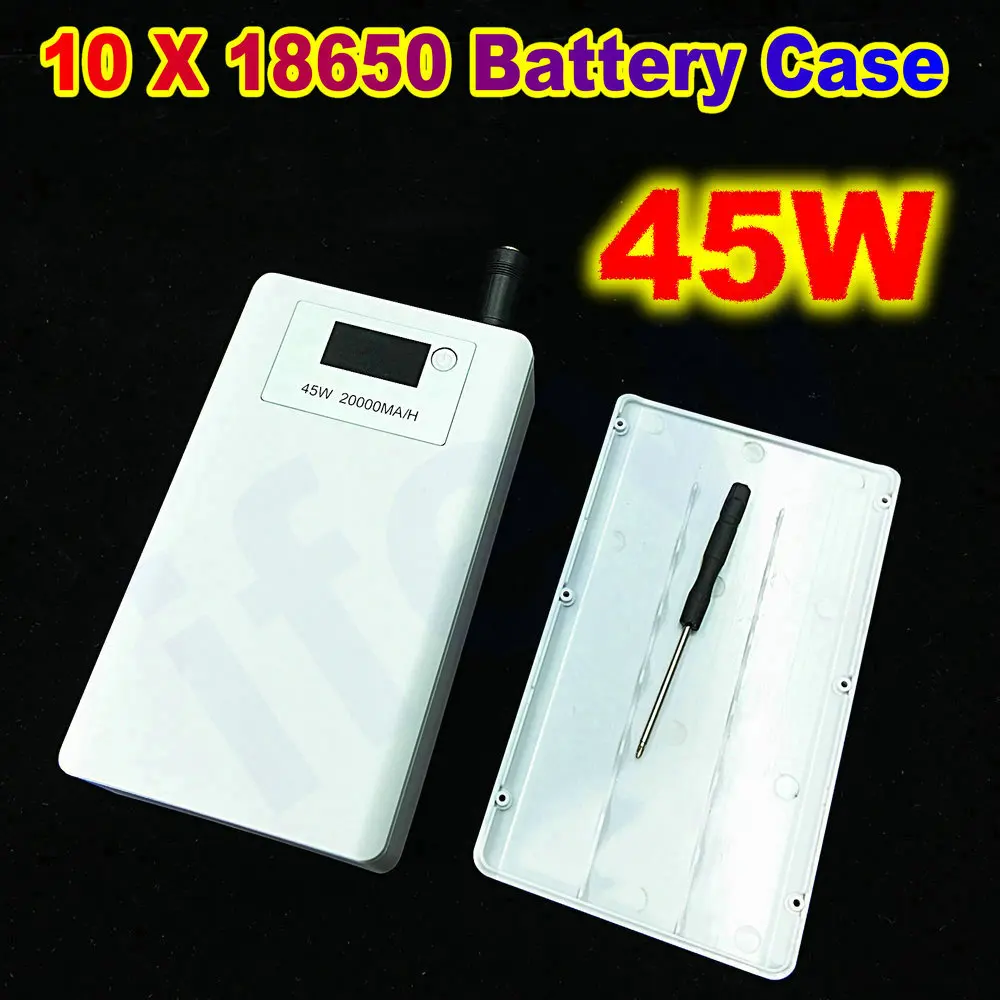 45W Empty Power Bank Case 21700 18650 Battery Housing For Powerbank Charging For Macbook Tablet PC DIY Power Station Box Shell