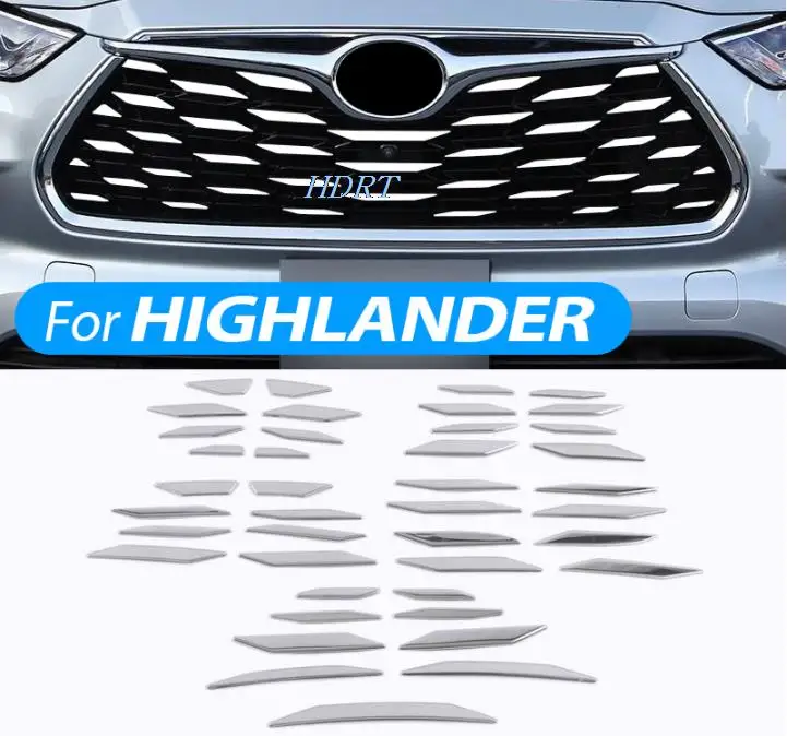 

For Toyota HIGHLANDER 2020 2021 2022 stainless steel net all star paste special body flash patch decorative accessories