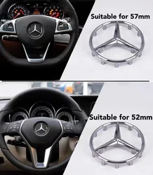 Top Quality 52mm 57mm Steering Wheel Center Badge Star Logo Car Emblem with 18 Pins for Mercedes Benz C CLA CLS GLC GLE GLS E