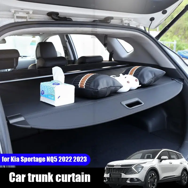 for Kia Sportage NQ5 2022 2023 tailgate trunk curtain aluminum alloy load bearing storage finishing telescopic curtain