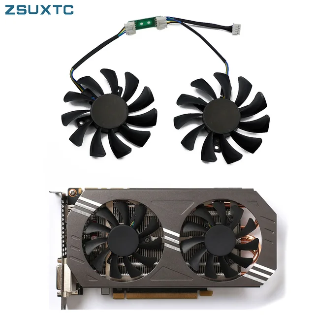 75MM GA81O2U GA81S2U GTX970 4G wymiana wentylatora chłodnicy dla ZOTAC GeForce GTX 970 wentylator chłodzący kartę graficzną