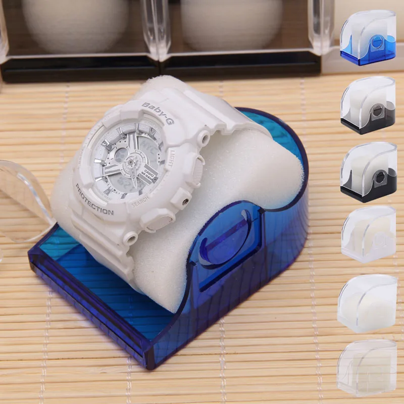 Plastic Wrist Watch Box Jewelry Bangle Bracelet Display Storage Holder Organizer transparent watch box