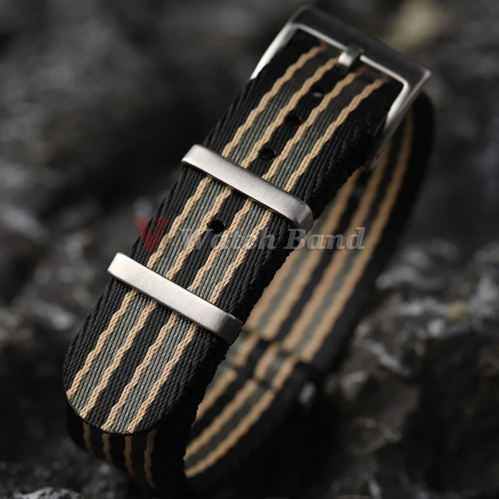 High Density Nylon Watch Strap for Omega 007 20mm Replacement Band for Rolex Premium Soft Straps Universal Sports Watch Band