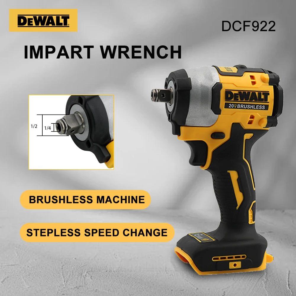 

Dewalt Brushless Impact Wrench DCF922 205NM Torque 20V Battery Rechargeable Electric Screwdriver Electric drill Power Tool