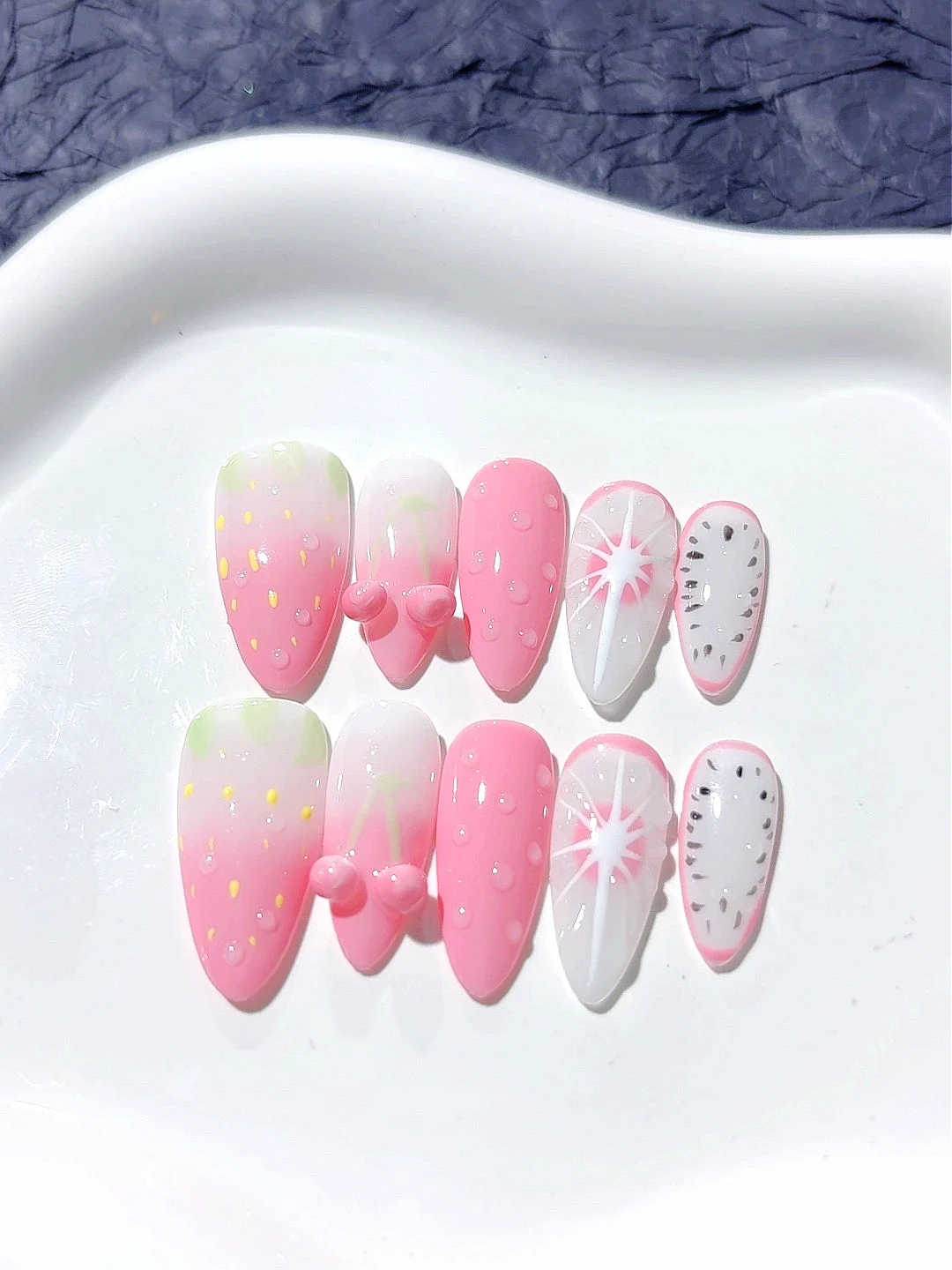 

Fruit Colorful Nail Art Cute Style Fashion Manicure (D286)