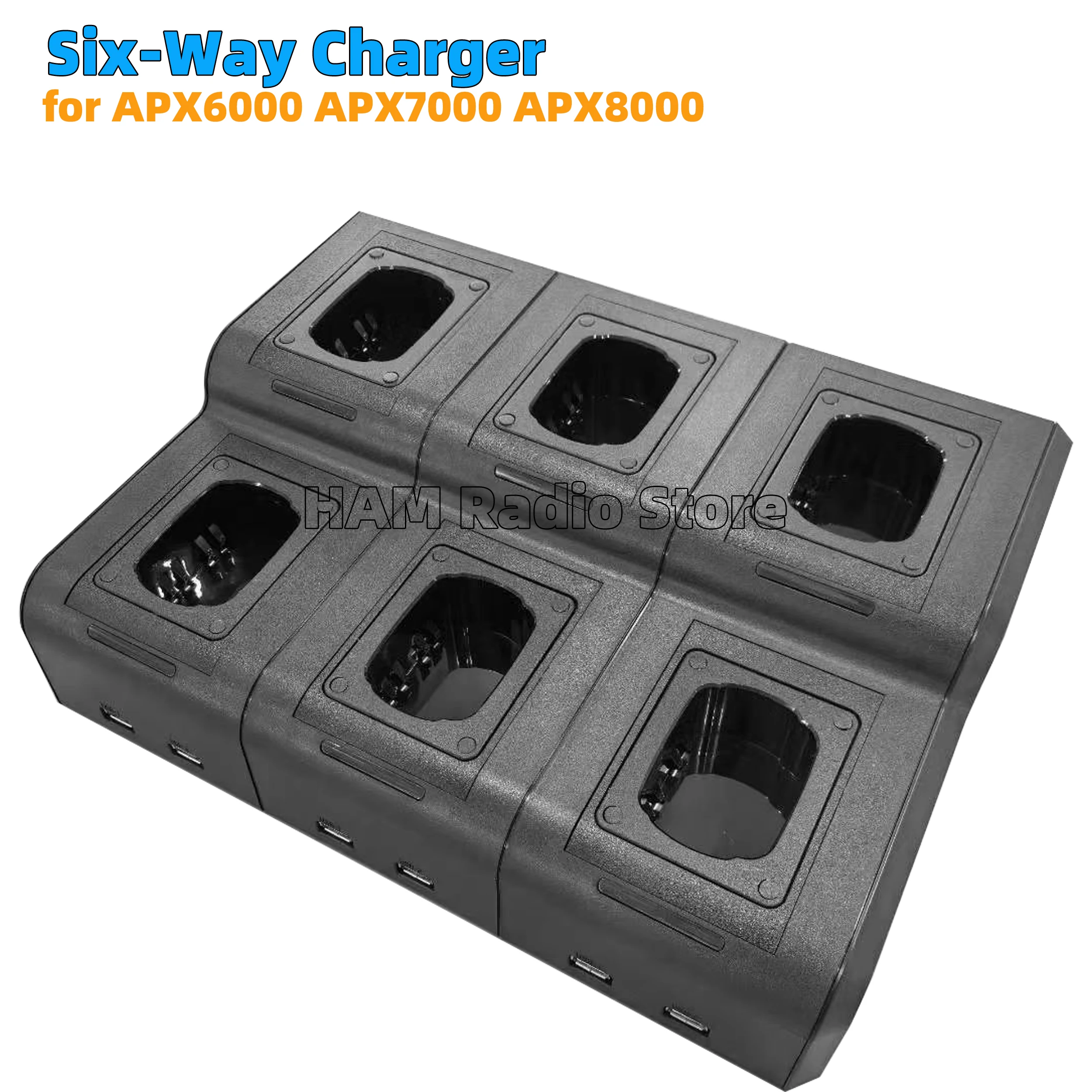 

Шестиходовое зарядное устройство, 6-карманное многофункциональное зарядное устройство для радиостанций Motorola APX8000 APX8000XE APX7000 APX7000XE APX6000 APX6000XE SRX2200