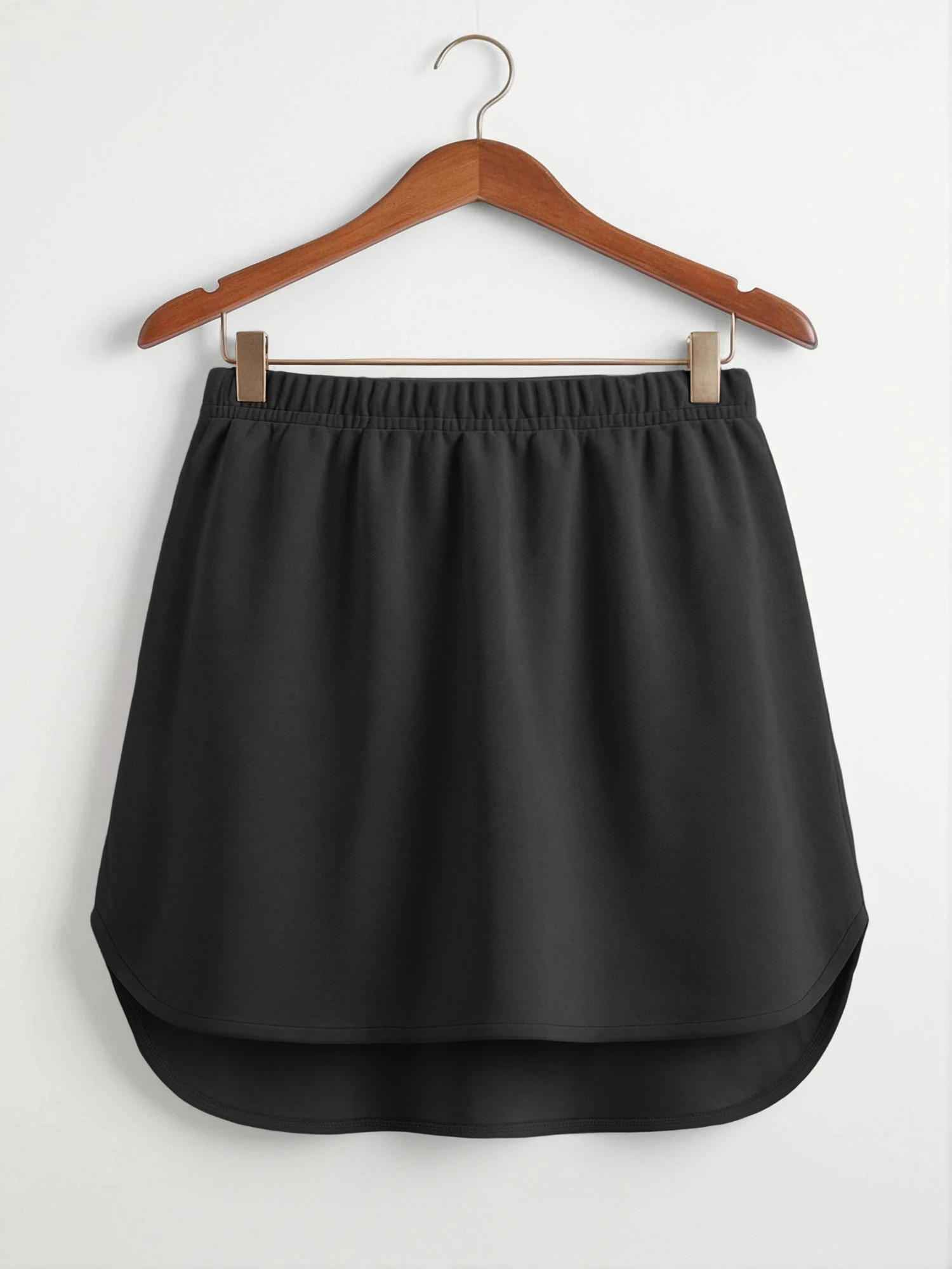 Women Loose Mini Skirt Elastic Waist Curved Hem Loungewear Tennis Casual Fitness Short Skirts