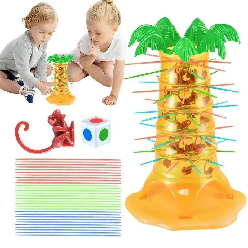 Monkey Climbing Tree Game Table Toy Family Party Multiplayer Tabletop Parent-Child Kids Early Learning Educational Balance To