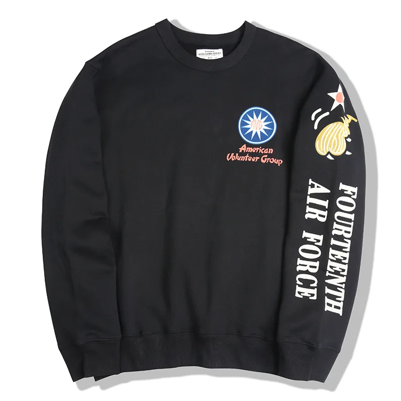Men Sweatshirts Autumn And Winter Thicker Pullover The Flying Tigers With A Thick Terry Bottom Are Like A Tiger With Wings Print