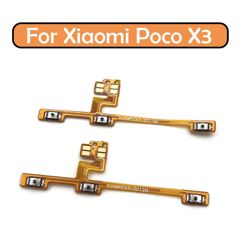 Riparazione per Xiaomi POCO M3 M2 M4 Pro 5G X2 X3 F1 F2 F3 X4 GT M5 alimentazione On Off Volume pulsante laterale chiave cavo flessibile parti di ricambio