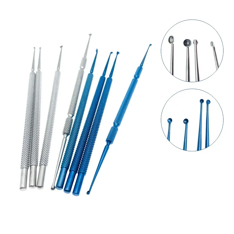 1pcs Titanium Chalazion Curette and Double-ended Micro ophthalmic eye instrument