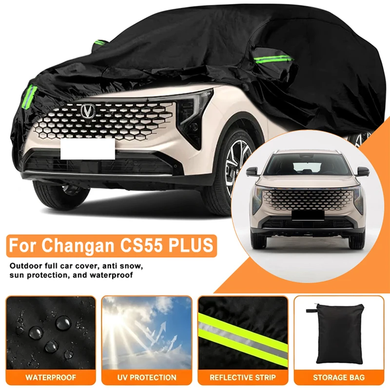 Waterproof Car Cover For Changan CS55 PLUS 2019-2026 Outdoor Full Car Cover Wind Sun UV Dust Rain Snow All Weather Protection