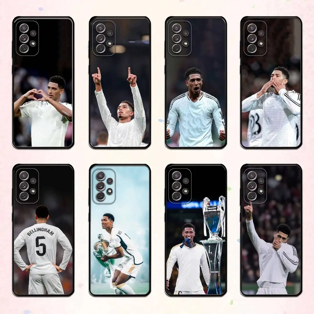 

Football J-Jude Real M-Madrid Phone Case For Samsung S 25,24,23,22,30,21,10,9,Ultra,Plus,Lite,FE,4,5 G Soft Black Case