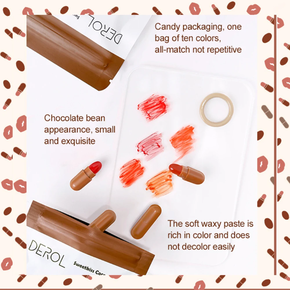 Mini Lippenstift Lippenstift Set tragbare wisch feste Lippen Make-up Set trend ige Must-Have Samt matt Geschenk für Frauen entzückende Süßigkeiten Taschen