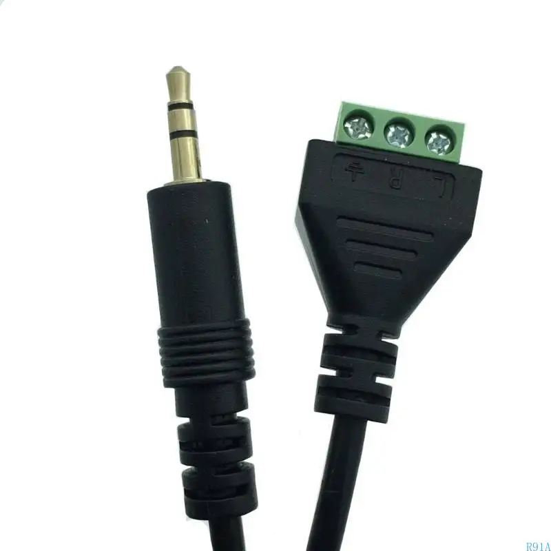 R91A 3,5 мм 1/8 -дюймовый мужский до 3PIN VINT TERMINAL Женский кабель для наушников Auxs Balum
