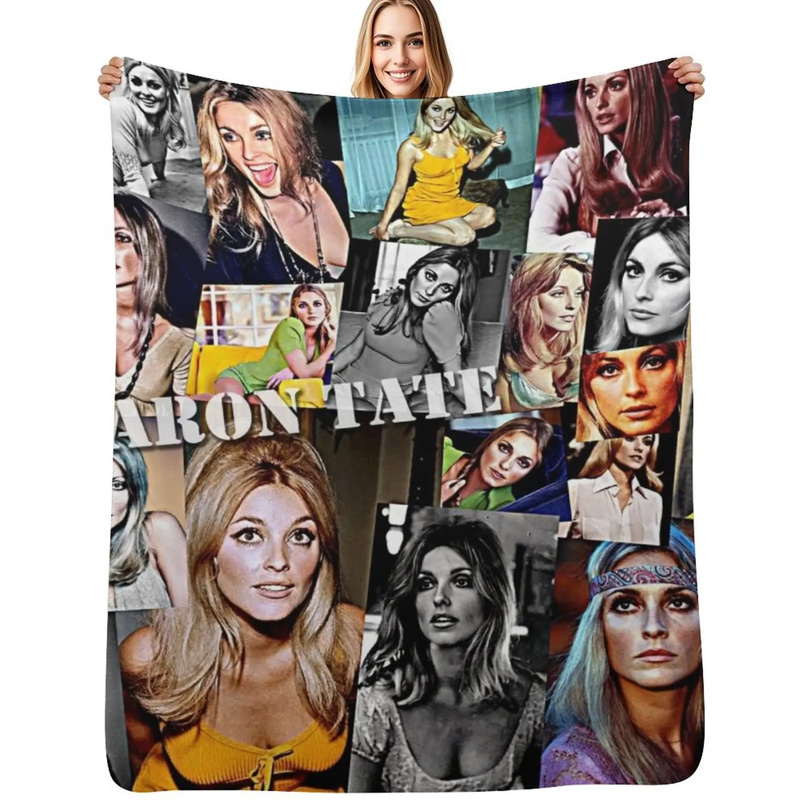 

sharon tate Throw Blanket Extra Large Throw Plaid decorative funny gift Blankets