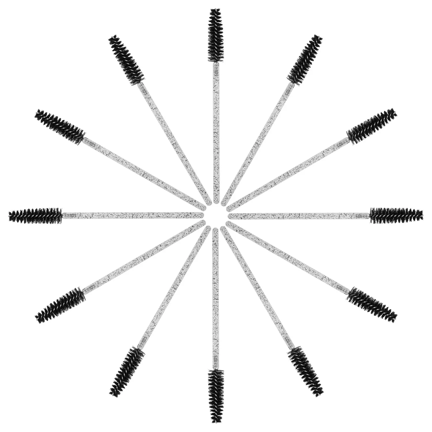 200PCS Disposable Mascara Brush Wand for Lashes and Eyebrows - Eyelash Extension Supplies in Black