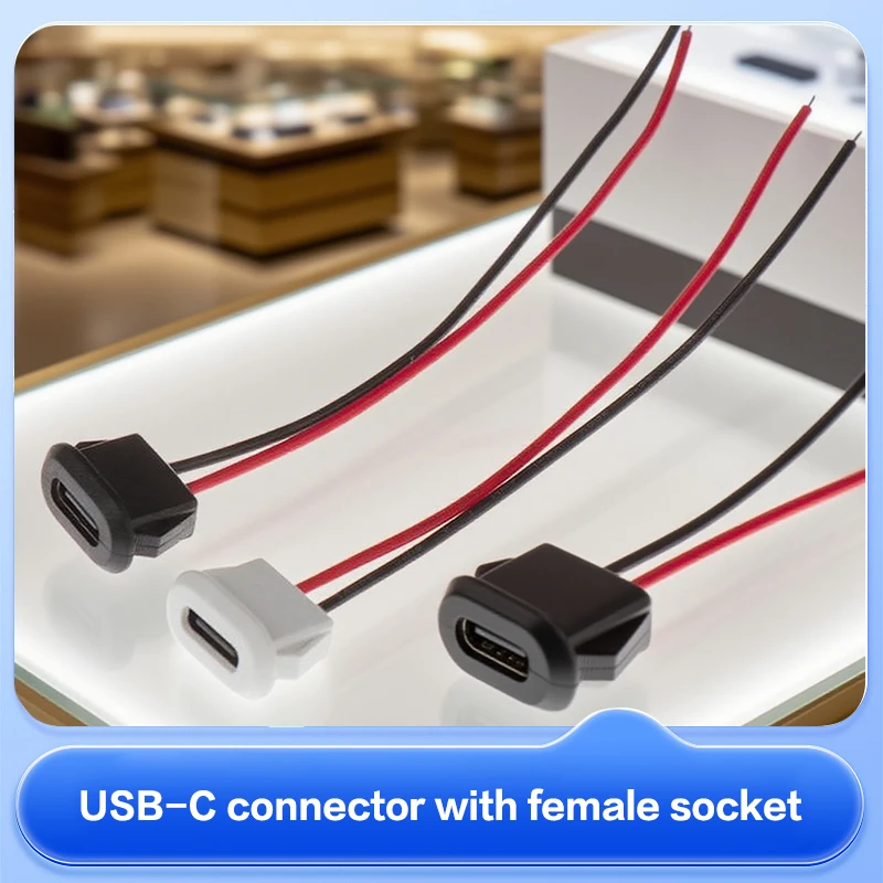 2Pin USB-C TypeC Waterproof USB Connector Direct Compression