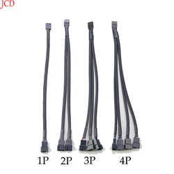 1PCS 4 Pin Pwm Fan Cable 1 To 2/3/4 Ways Splitter Black Sleeved PWM Extension Cables 27cm Extension Cable Connector