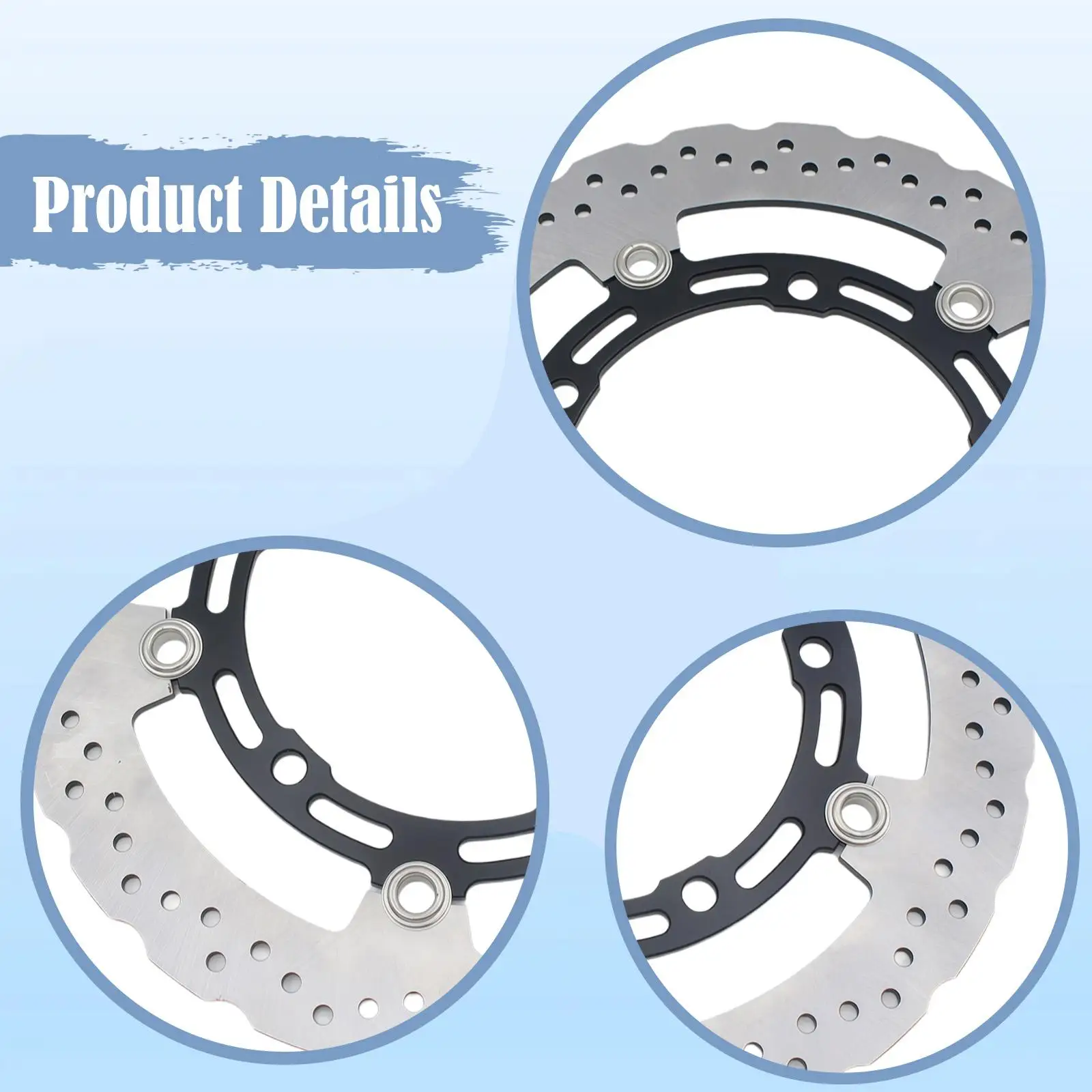 

Motorcycle Parts Front Brake Disc Rotor Easy Install Stable Metal for Kawasaki Z 400 ABS 2018 2019 2020