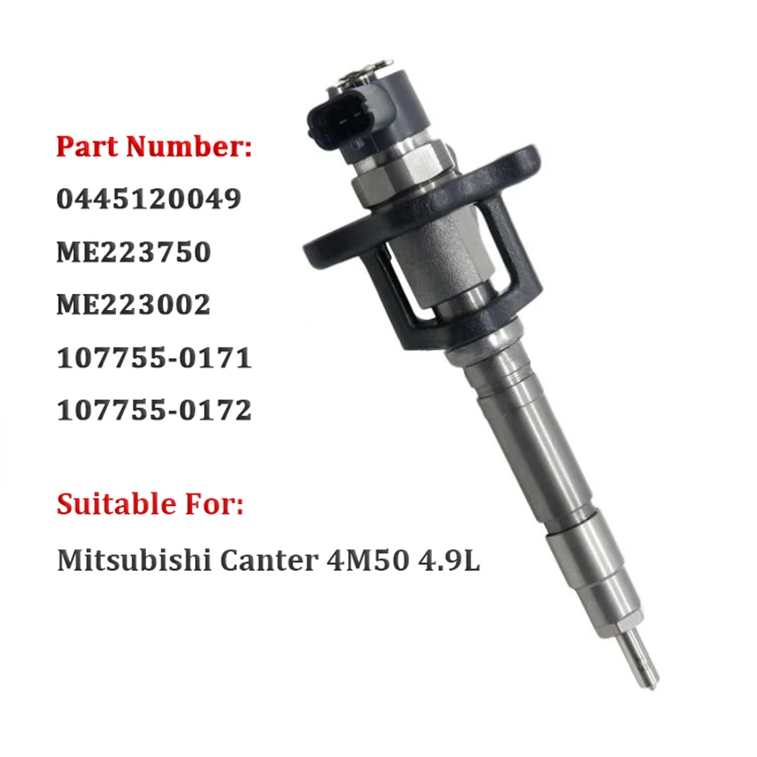 

0445120049 Diesel Fuel Injector Assembly For Mitsubishi Canter 4M50 4.9L Injector Nozzle ME223750 ME223002 Car Engine Parts
