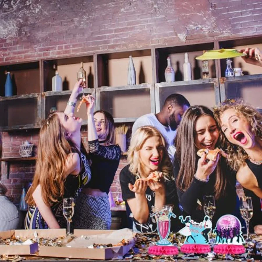 12 قطعة 50s زينة الحفلات 1950's روك آند رول العسل المركزية جورب هوب ديكور ريترو موضوع الموسيقى لوازم الحفلات المفضلة #2