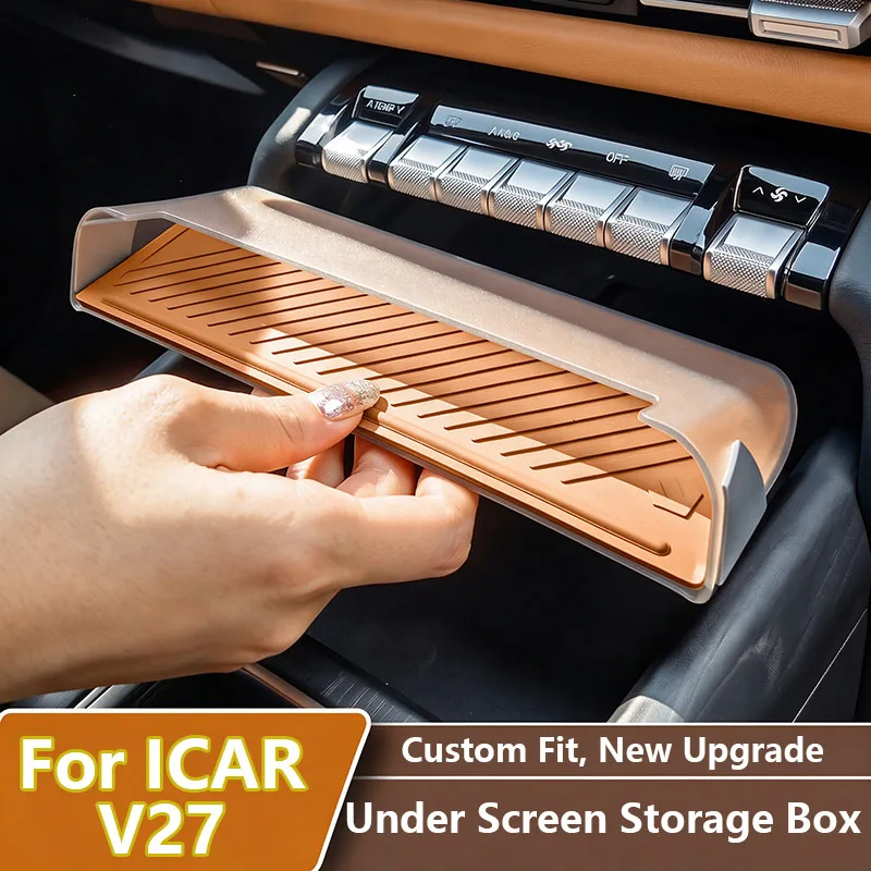 For Chery Icar Icaur V27 V 27 2026 Car Under Screen Instrument Panel Storage Box Organizer Accessories Interior