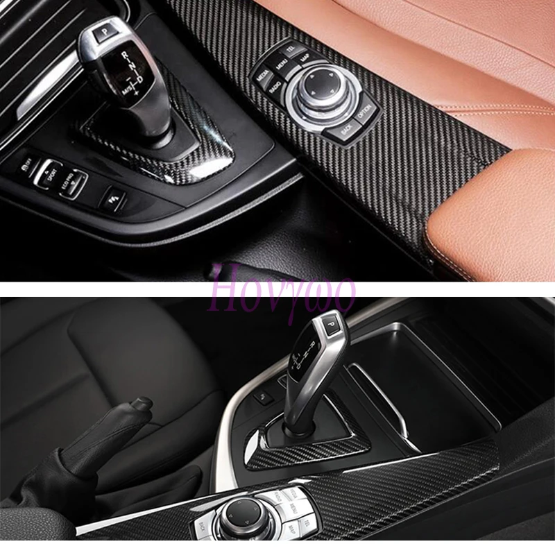 

LHD RHD Real Carbon Fiber Gear Shift Knob Panel Cover Trim For BMW 1 2 3 4 Series F20 F21 F22 F23 F30 F31 F32 F36 F34 F35