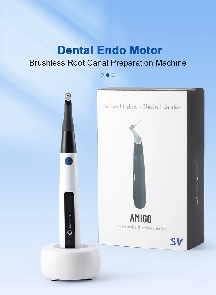AZDENT Dental Endo Motor Bürstenlos 6.3:1 Mini-Winkelstück 10 Modi Wurzelkanaltherapie Kabelloses Zahnmedizinisches Werkzeug – Detail 1