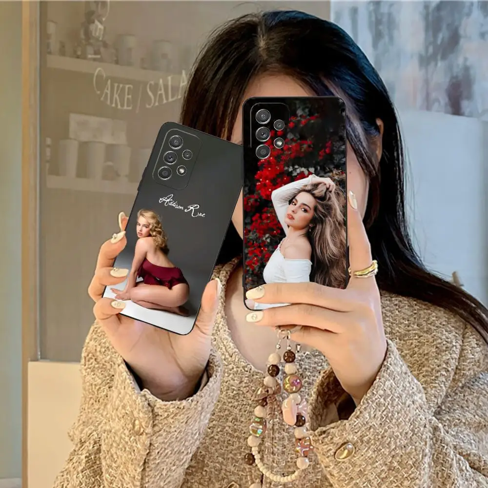 Addison Rae Matte TPU Mobile Phone Case for Samsung Galaxy M55 54 42 35 34 33 32 23 22 15 14 13 12 F55 5G Colorful Cover