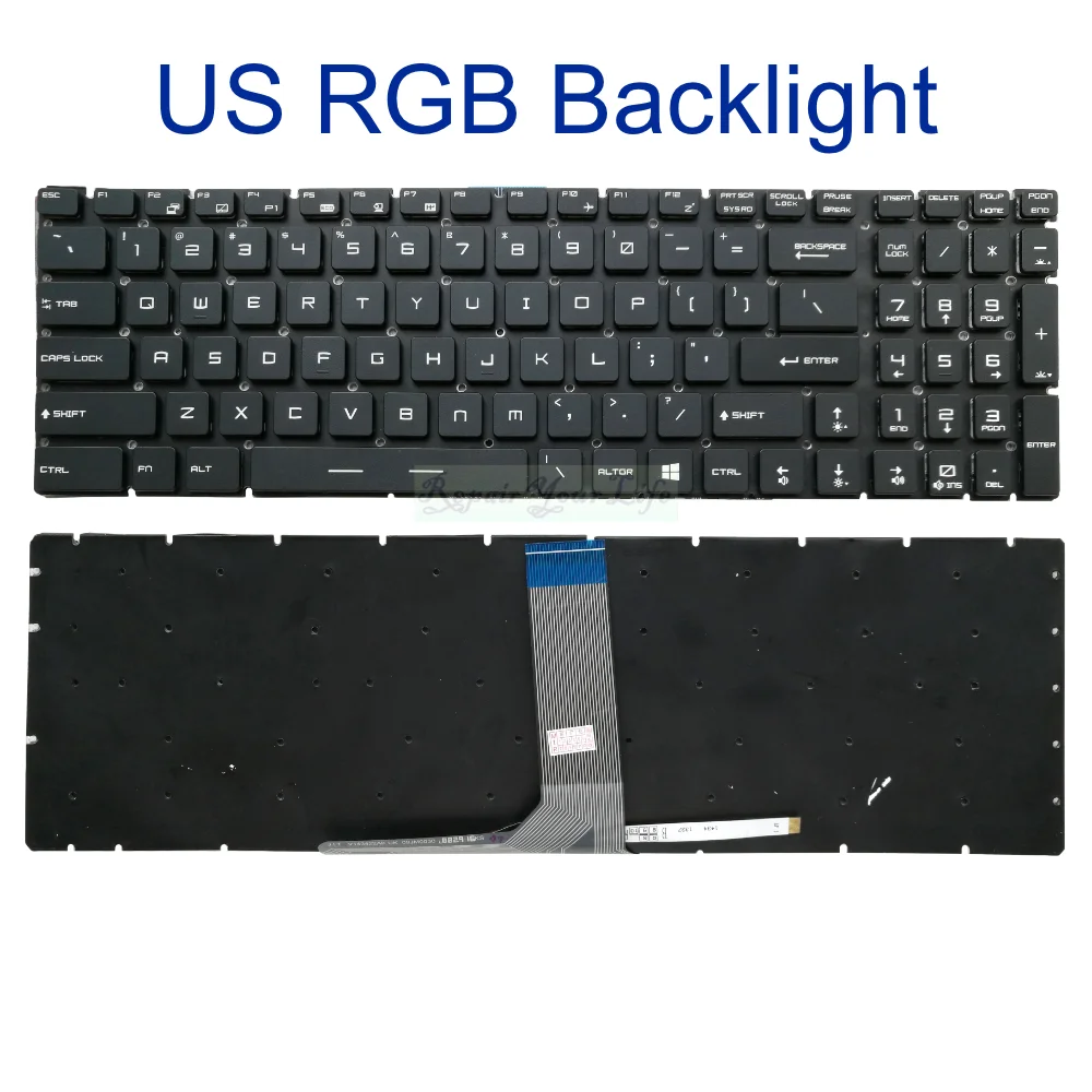 US RU French RGB Colorful Backlit Keyboard for MSI GS60 GS70 GS72 GE62 GE72 GT72 GT72S 6QD 6QE 6QF MS-1782 MS-1783 MS-1772 16u6