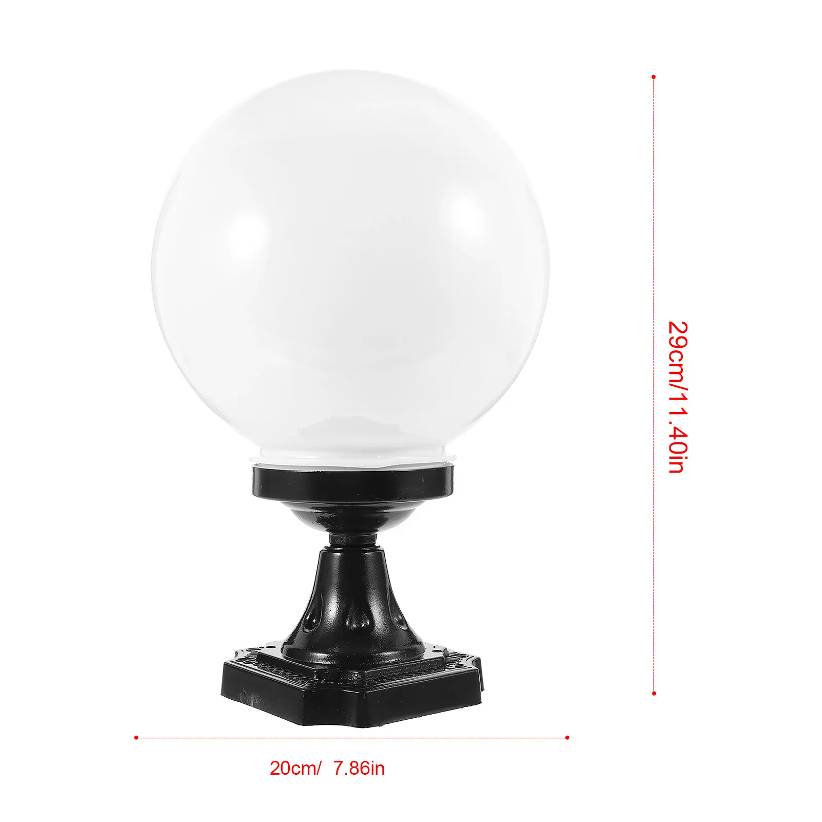 Outdoor Globe Lamp Shade Replacement for Wall, Post, Porch Lights – Dustproof Spherical Light Fixture Cover