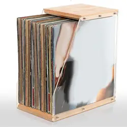 Vinyl Storage Holder Holds 40+ LPs Modern Lightweight Multipurpose Book Storage Box for files Household Living Room Music Lovers