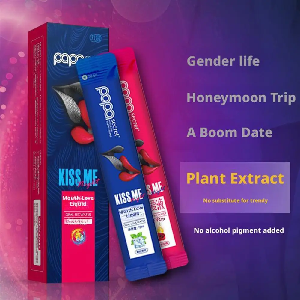 6 قطعة المياه النظيفة عن طريق الفم قبل اللسان السائل زيوت التشحيم نكهة اللعوب مثيرة زيوت التشحيم الفراولة الخوخ الجنس لعب للأزواج
