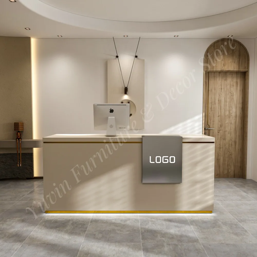 Modern Office Reception Desk and Chairs Set for School and Dining Areas Customizable Colors