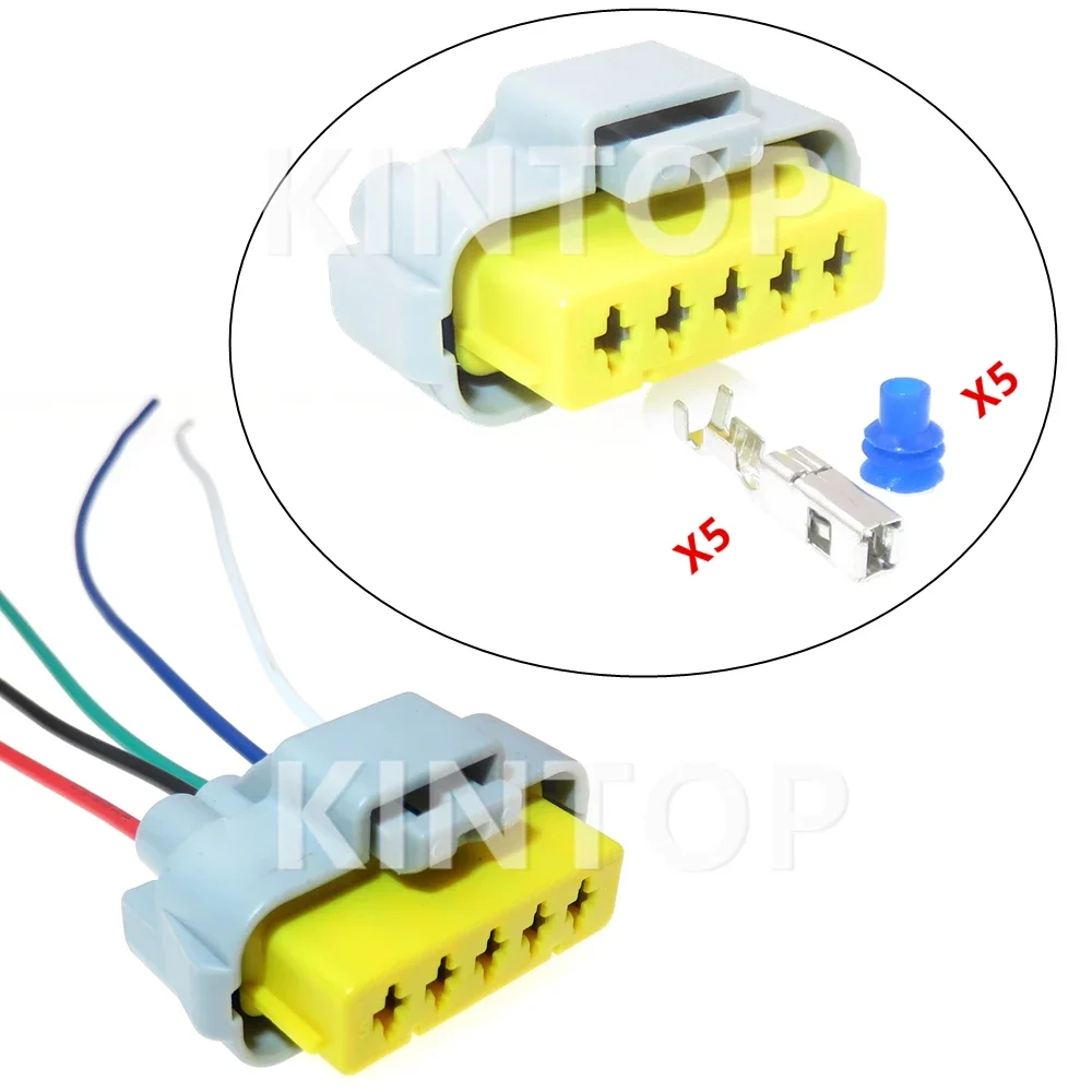 1 Set 5 Pins Car Headlights Waterproof Socket AC Assembly For TIIDA Sylphy X-Trail 3126684T6 Auto Turn Signal Plug 211PC053S4026