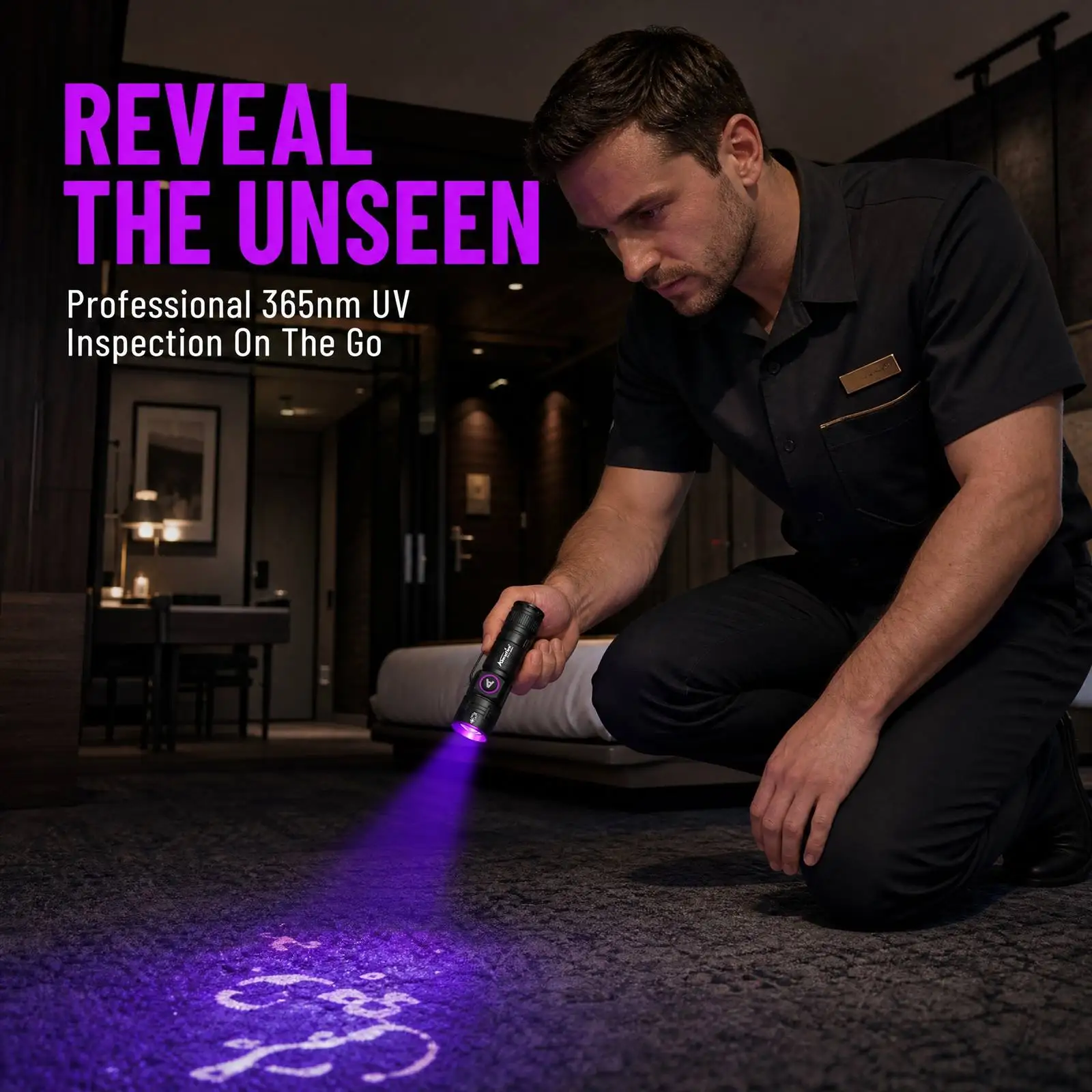 Zoom 365nm/395nm USB Wiederaufladbare Mini-UV-Taschenlampe zur Erkennung von Katzen- und Hundeurin, Tinea, Geld, Erz, Jade und Skorpionen – Detail 11