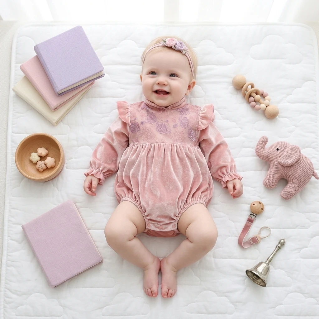 Sanlutoz Autumn Clothing Bodysuits Lace Solid Princess Warm Winter Baby Girls Toddlers