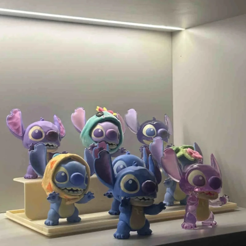 Oryginalna figurka Stitch Cool Transformation Series Blind Box Action Figure Cute Anime Ornament Surprise Mystery Box Kid Customized Gift