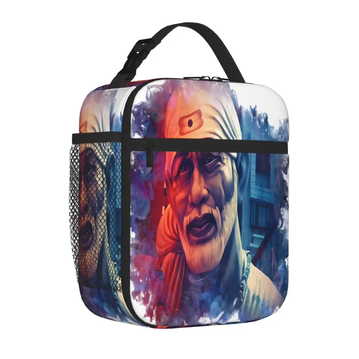 Bestselling Shirdi Sai Baba Digital Art Watercolor School Lunch Bag Business Commute Cooler Tote