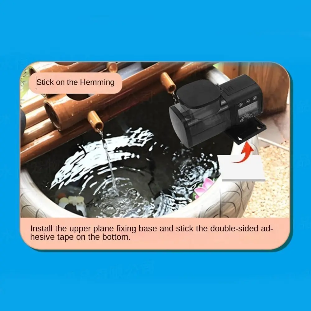 

250ML/500M Fish Tank Feeder Digital Display Screen LCD Display Intelligent Automatic Feeder Adjustable Timer